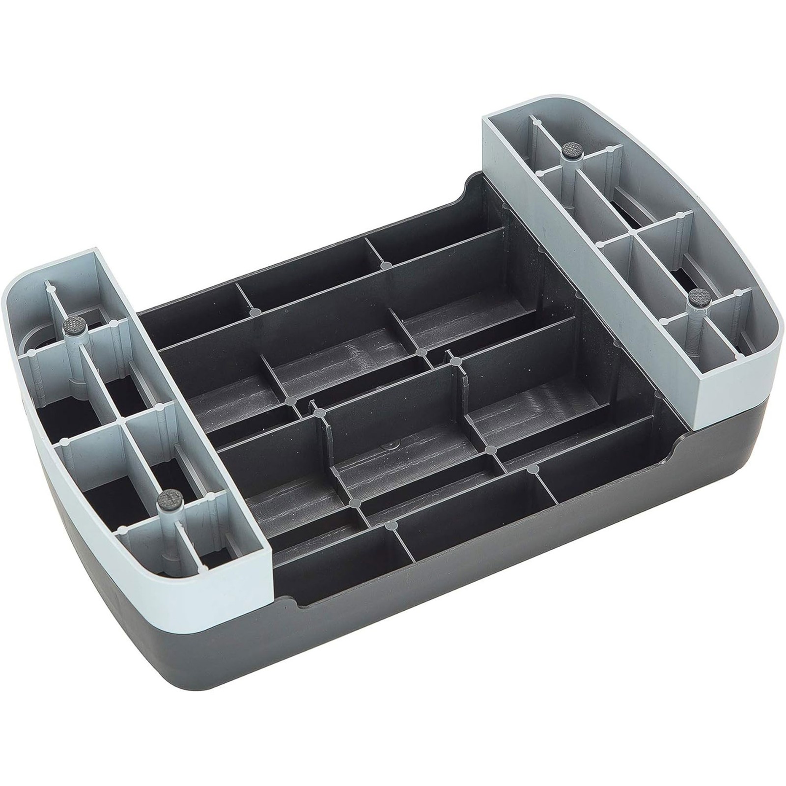 Fitvids 18" Workout Aerobic Stepper Platform with Adjustable Risers, Black/Gray