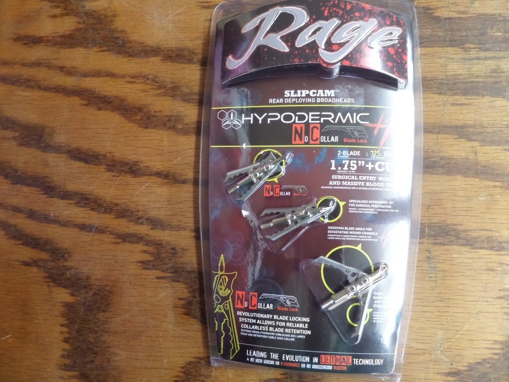Rage Hypodermic NC +P Broadhead 3-Pack - 125 Grain