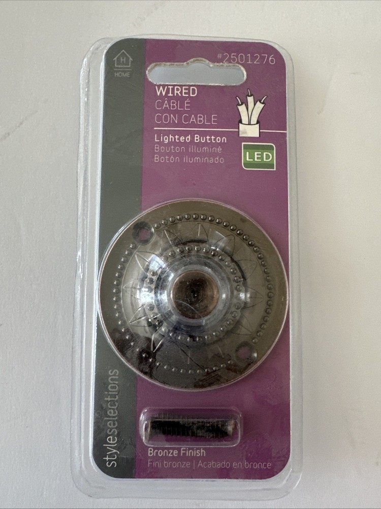 Style Selections Bronze Sun Star Design Lighted LED Round Wired Doorbell Button