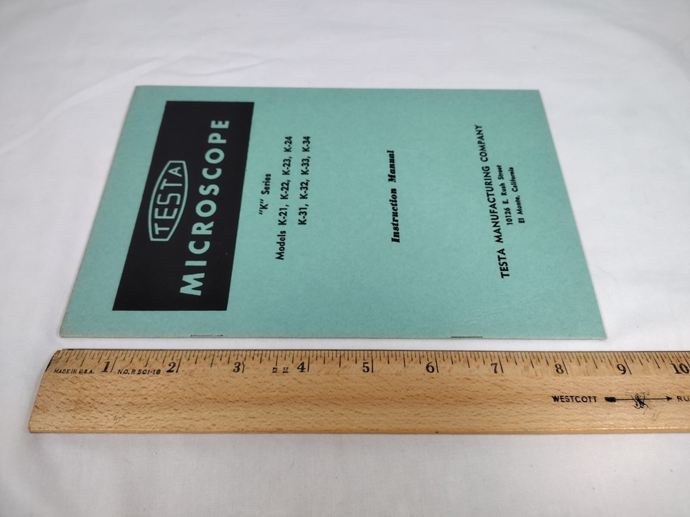 Vtg TESTA Microscope “K” Series Instruction Manual Original 16pg (B)