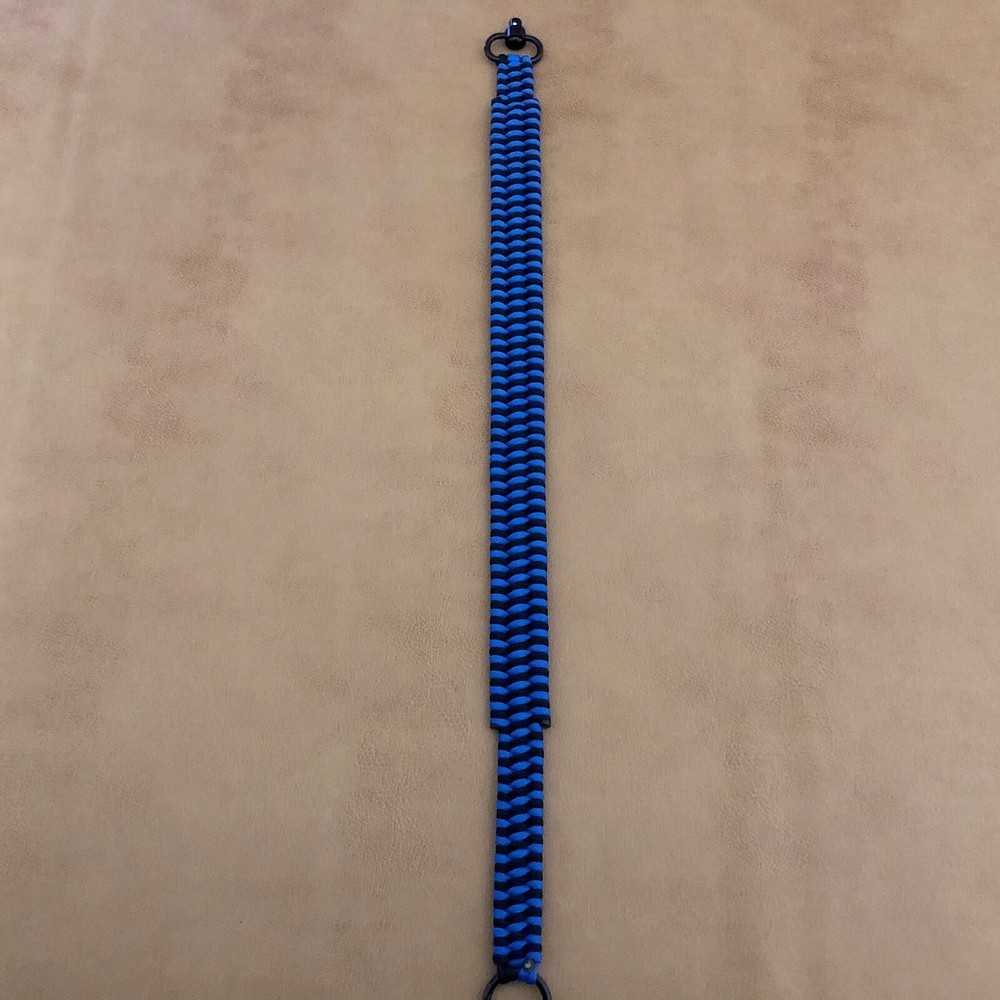 Blue & Black QD Handmade Tactical 2 Point Paracord Gun Rifle Sling Pull Loop