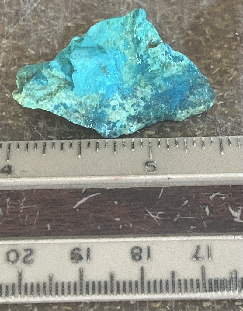 1 Arizona Chrysocolla Cuprite Rough Chunk 8.3grams 26x19x15mm  1x.7x.6"