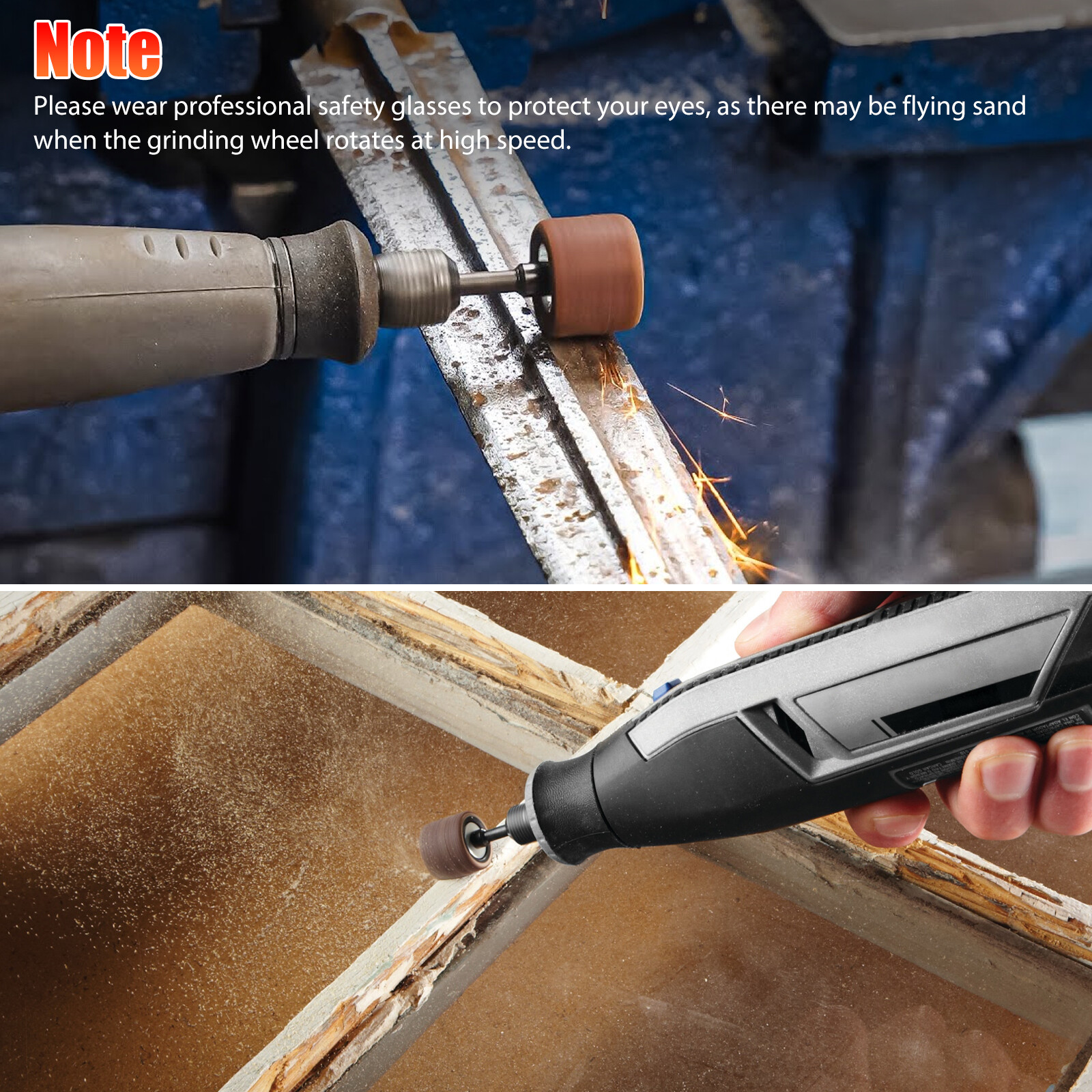 384 Pieces Sanding Drum Kit Sander Sleeves With Mandrels for Dremel Rotary Tool