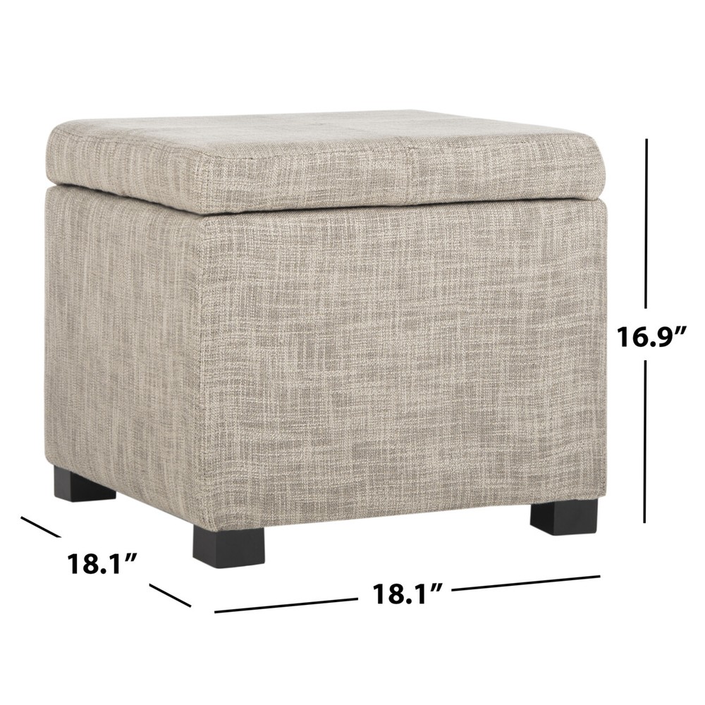 SAFAVIEH Madison Square Ottoman | Stone |