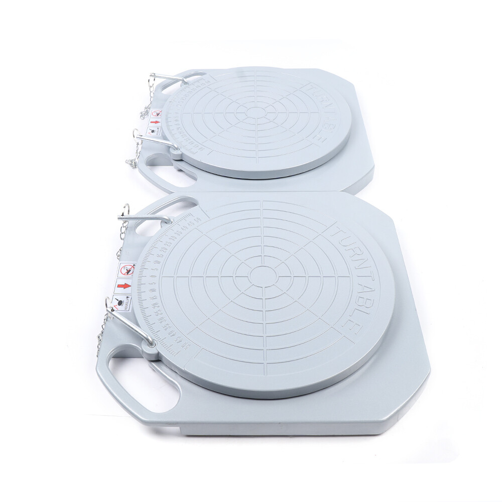 2pcs 3 Ton Front End Wheel Alignment Turntable Plate 360° Rotating Plate Table