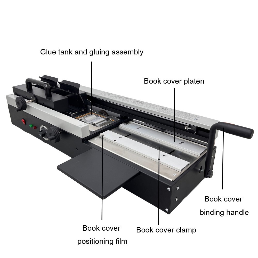 A4 Double Roll Applicator Desktop Hot Melt Glue Binding Machine Hot Glue Binder