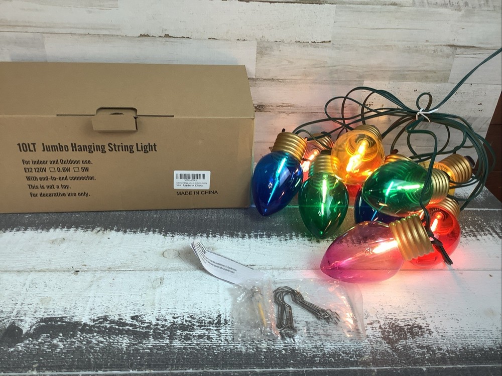 10 Light Jumbo Hanging String Lights