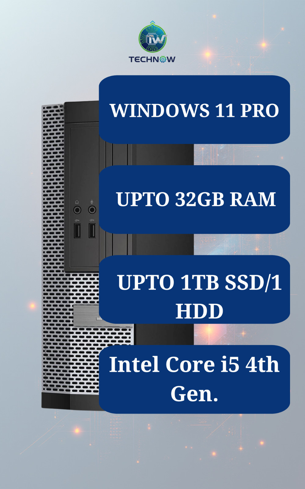 Dell OptiPlex SFF Desktop PC i5 4th Gen 32GB RAM 1TB SSD Windows 11 Pro