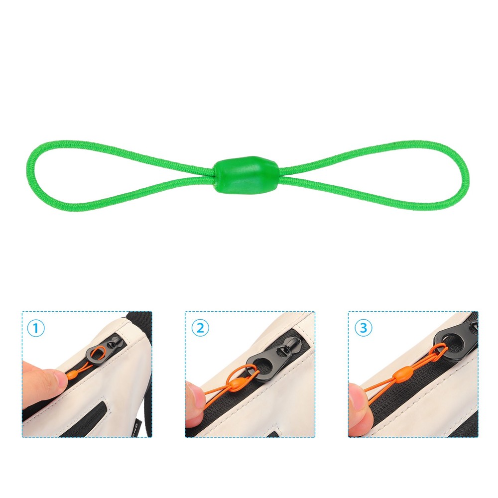 10 Pcs Zipper Pulls Replacement for Backpack Zipper Pulls Tab Cord, Green