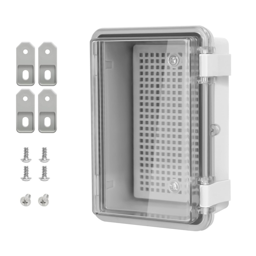 LMioEtool ABS Plastic Dustproof Waterproof IP65 Junction Box Hinged Shell Univer