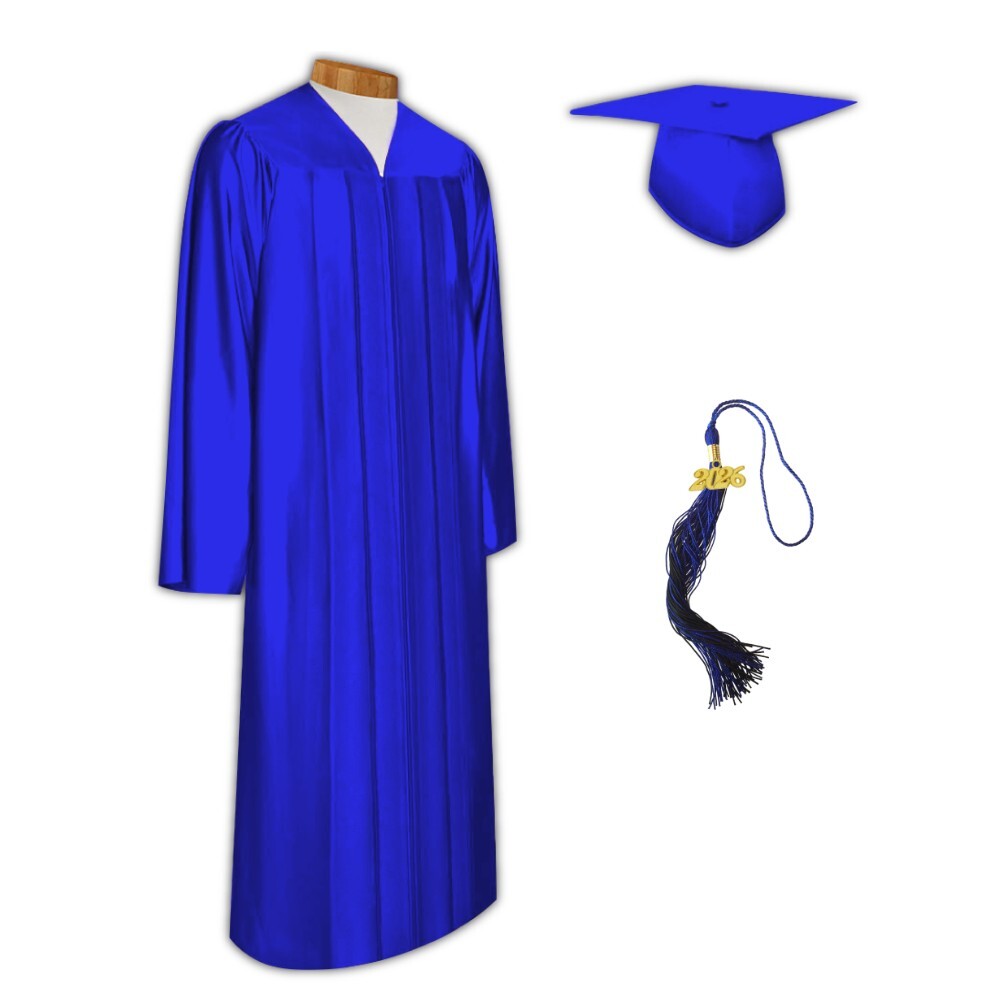 2026 Shiny Graduation Cap and Gown with Tassel by Grads4Good