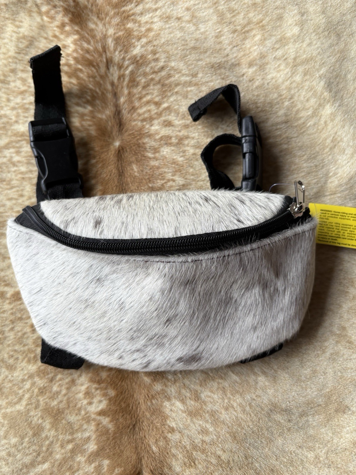 Western Genuine Hair On Cowhide Western Saddle Pouch Trail Riding Tack