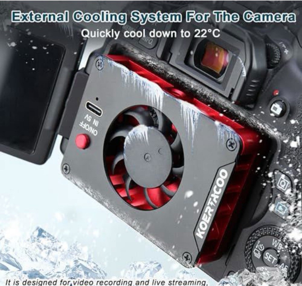 Camera External Cooling System/Cooling Fan for Live Broadcast