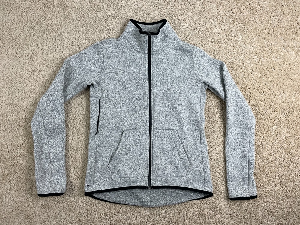 Nike Basic Jacket Mens Medium Full Zip Collared Therma Fit Swoosh Logo Gray