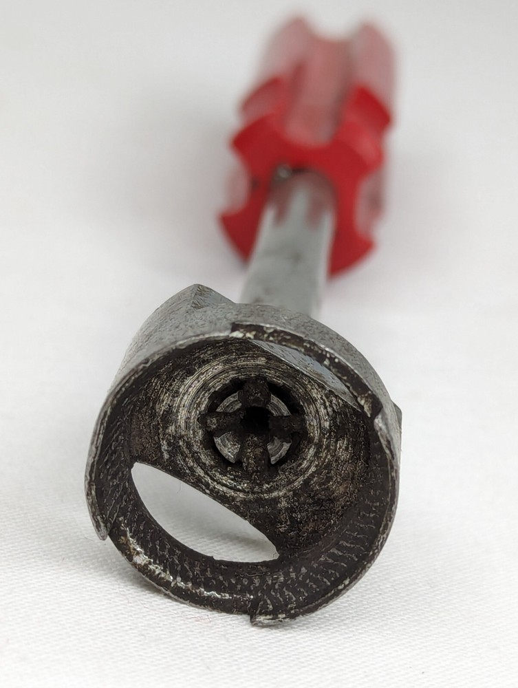 Vintage Brake Spring Tool with Red Plastic Handle