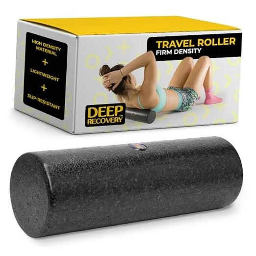 Yoga Foam Roller for Physical Therapy & Exercise – Back Roller Compact Black
