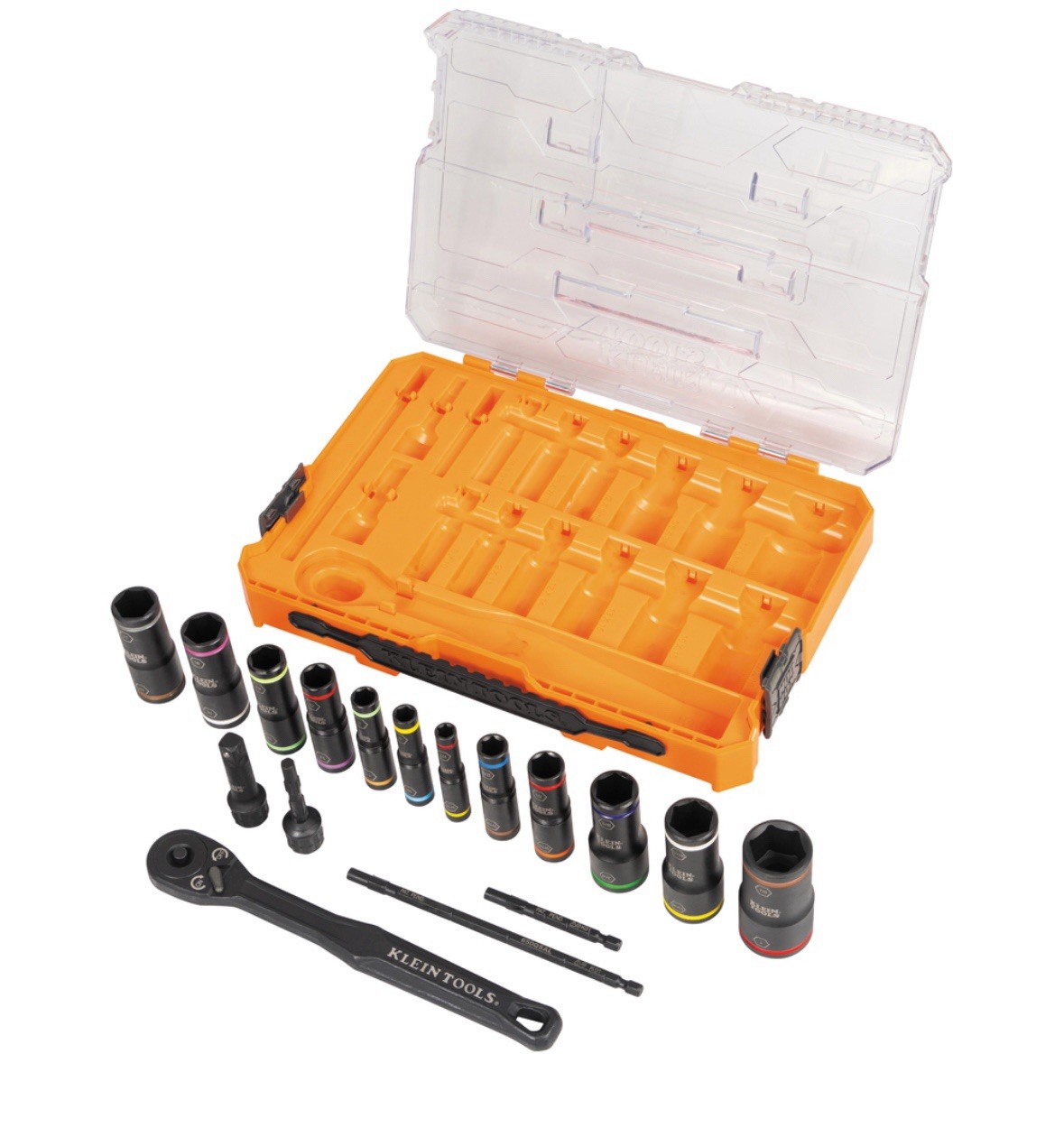 Klein Tools 65626 Flip-24 Deep-Well Heavy-Duty Impact Socket Set SAE/Metric NEW
