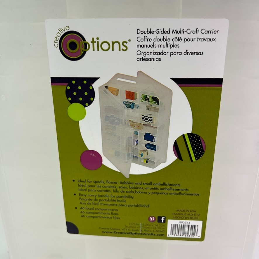 Creative Double-Sided Multi-Craft Carrier Plastic Case Carry Thread Organizer