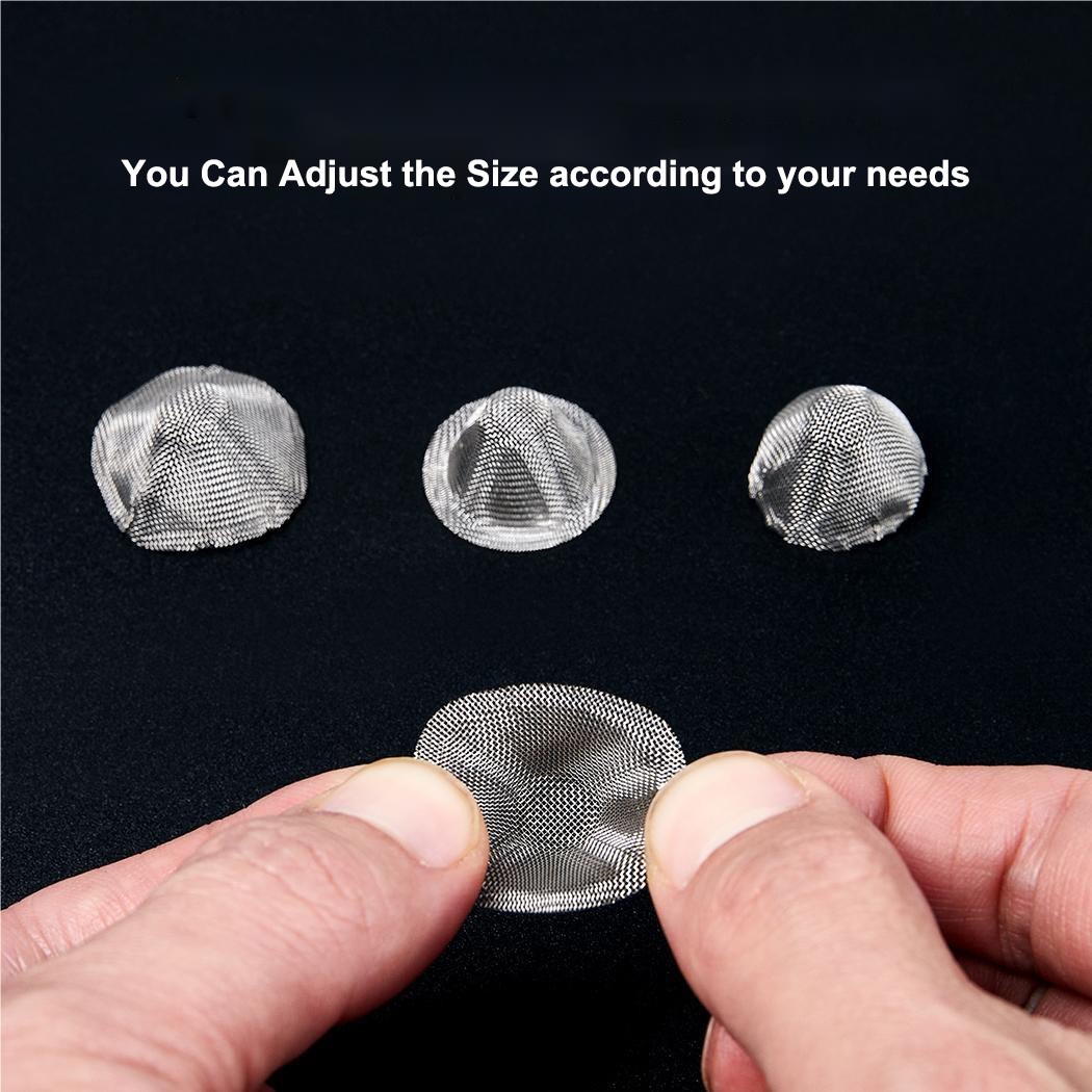 60Pc Bowl Screens for 14MM Glass Bowl Stainless Steel Adjustable Bowl Screens