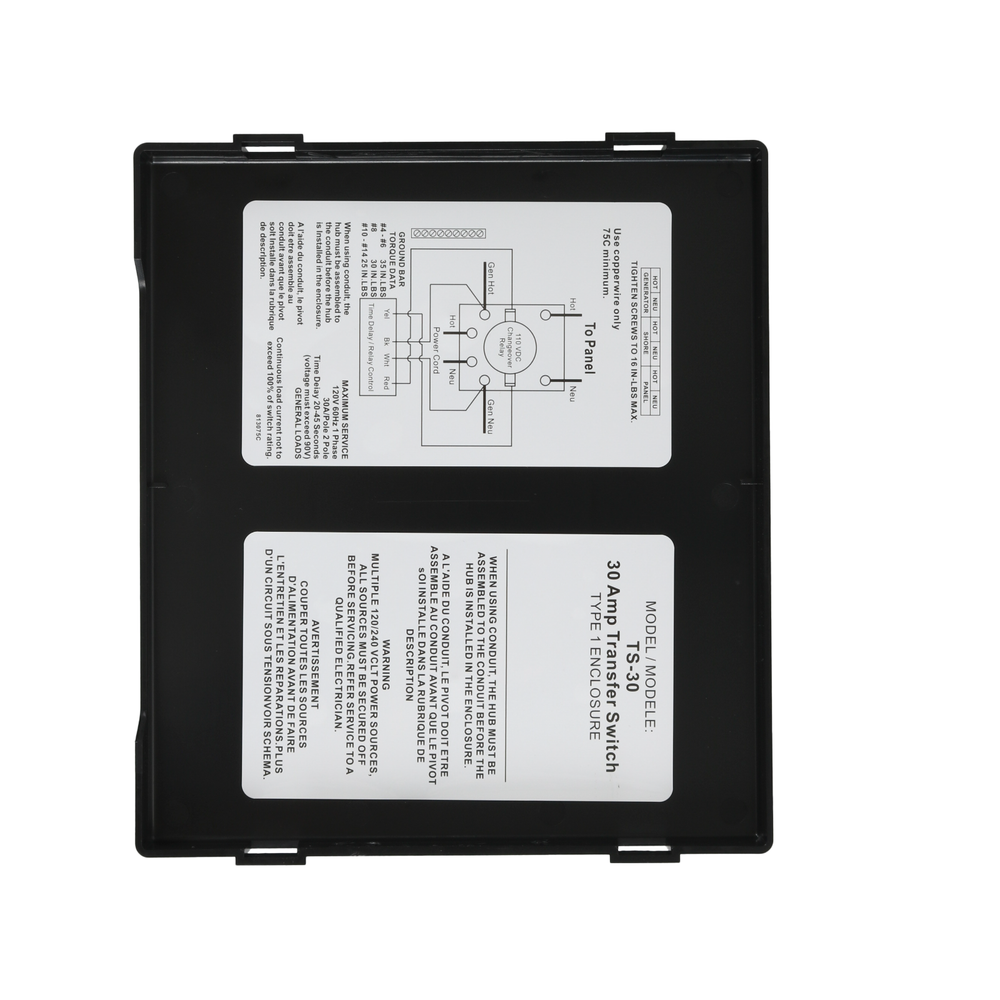 JDMSPEED TS-30 30 Amp Automatic Transfer Switch , Black