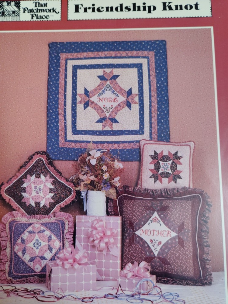 Patchwork Place Cross Stitch Quilt Pattern Leaflet Friendship Knot LSS6 Pillows