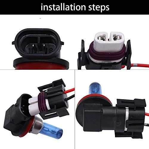 H11 High Temperature Ceramic Headlight Plug Connector Wiring H11 Ceramic Socket