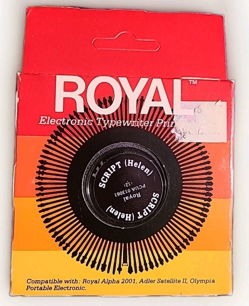 Electronic Typewriter Royal Printwheel Script (Helen)