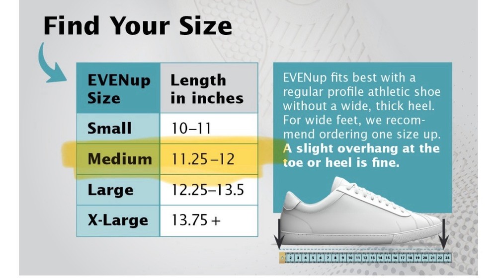 EVENup Shoe Balancer Medium Orthopedic Boot Leveler Adjustable Height Accessory