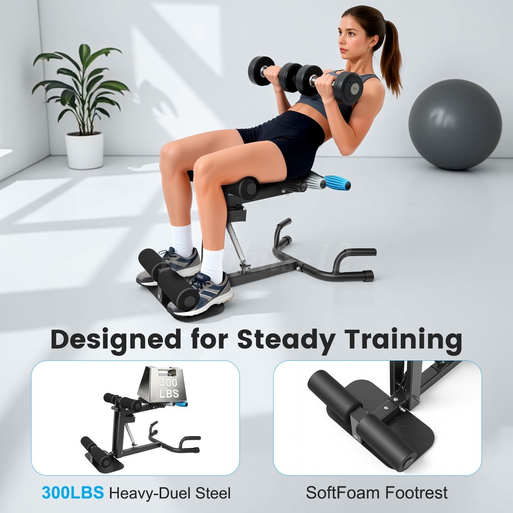 Deep Squat Machine Workout Machine Adjustable Glutes Trainer Exercise Fitness US