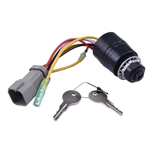 Ignition Switch 129572 with 2 Keys Compatible with Tracker Boats 3 Position 6