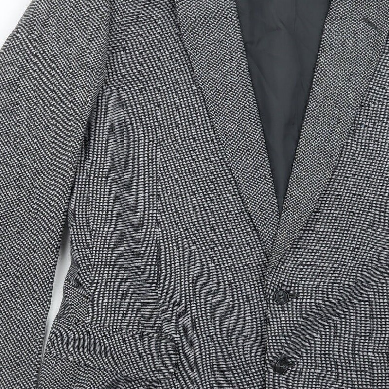 Vintage St Michael Mens Grey Polyester Blend Suit Jacket Size 40