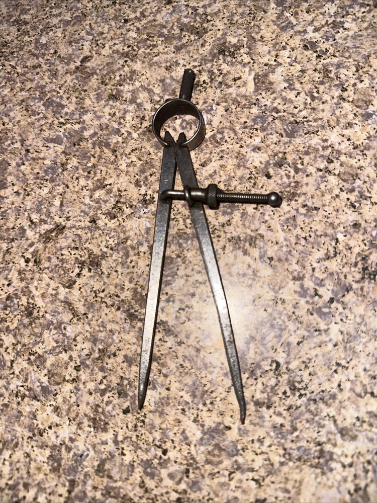 Vintage Mechanical 4 1/2” Round Leg Inside Spring Divider Caliper Tool