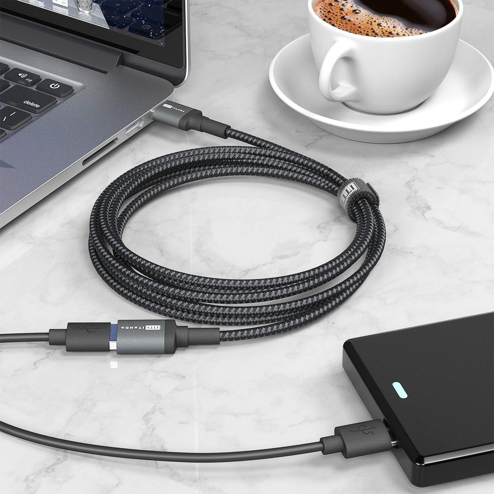 ITD ITANDA 10FT USB Extension Cable 3.0 Cord Type A 10 FT, Grey