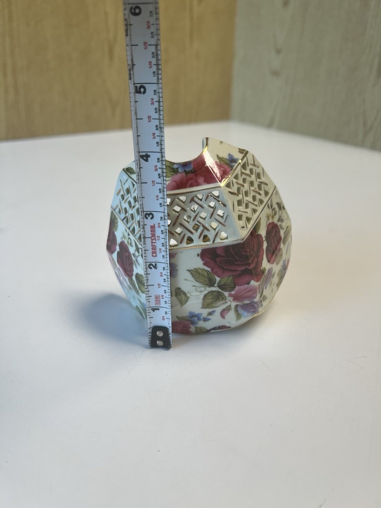Formalities Floral Ceramic Night Light Works On/Off Switch Vintage