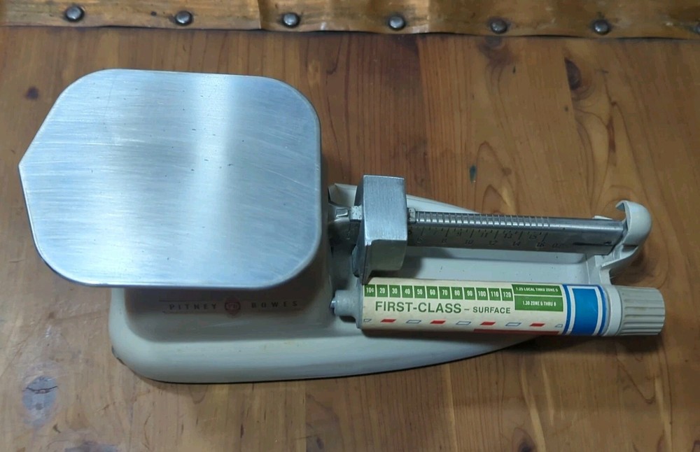 Vintage Pitney Bowes Postage Scale Mechanical Postal Scale Air,Third,1st Class