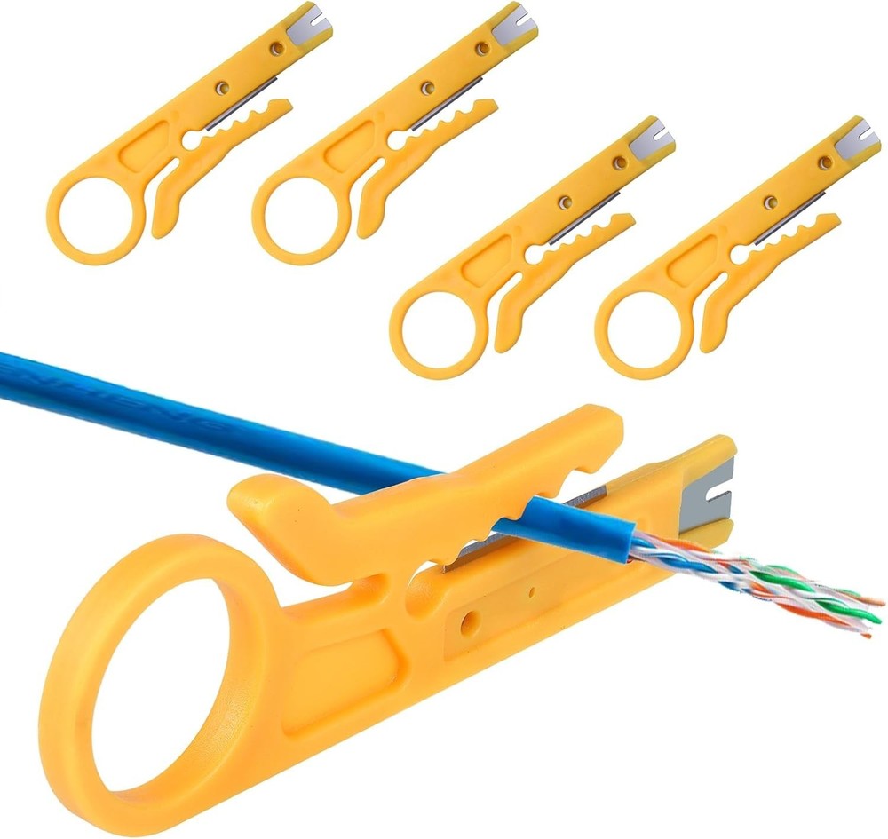 4 Pack Mini Wire Stripper Crimping Tool - Portable & Versatile Network Solution