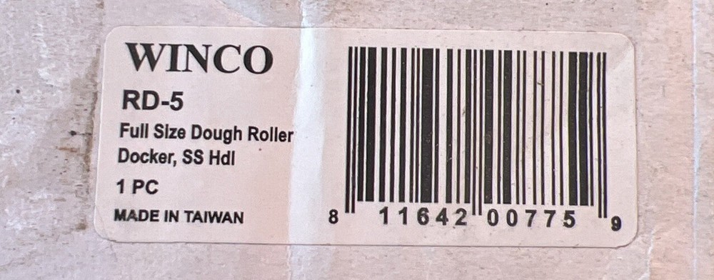 Winco - RD-5 - 6 in Dough Roller Docker, As Hdl
