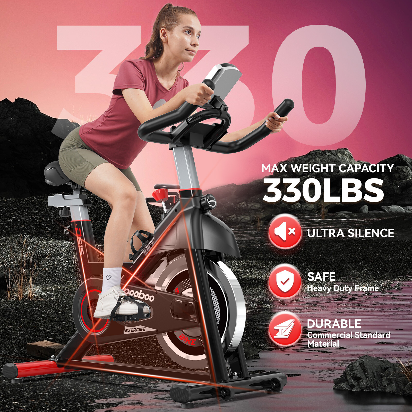 Indoor Cardio Workout Bike Stationary Bike Cycling Fitness Bike Exercise Bike