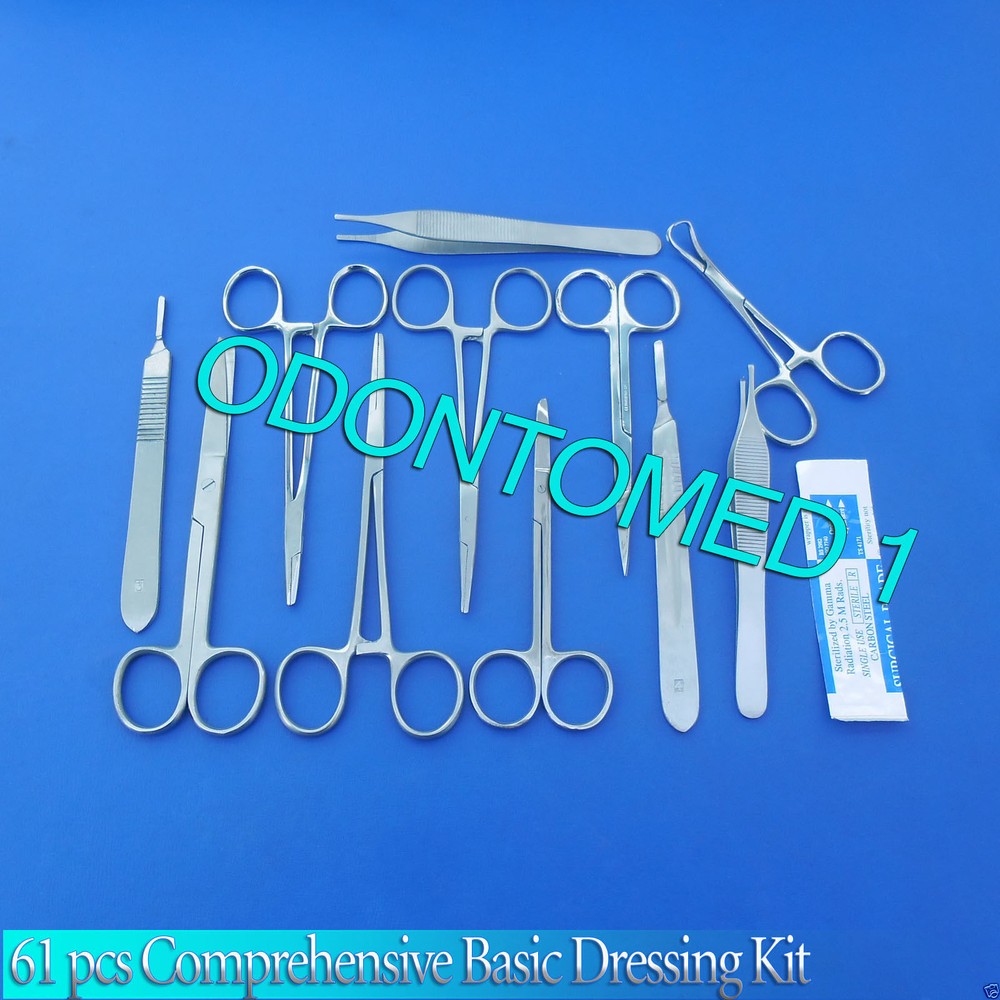 61 PCS ADVANCED BASIC DRESSING SURGERY KIT SURGICAL INSTRUMENTS