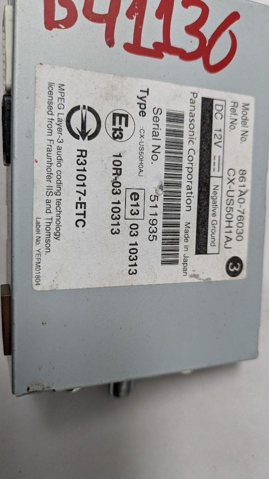 Used Telematics Interface Module fits: 2011 Lexus CT200H Communication multimedi