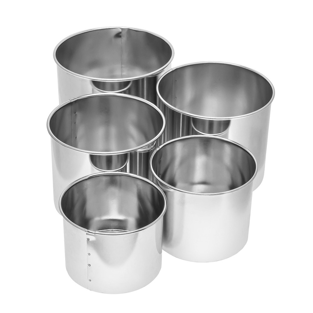 Set Of 5 Pans For Baking Easter Bread (Paska) With Removable Bottom