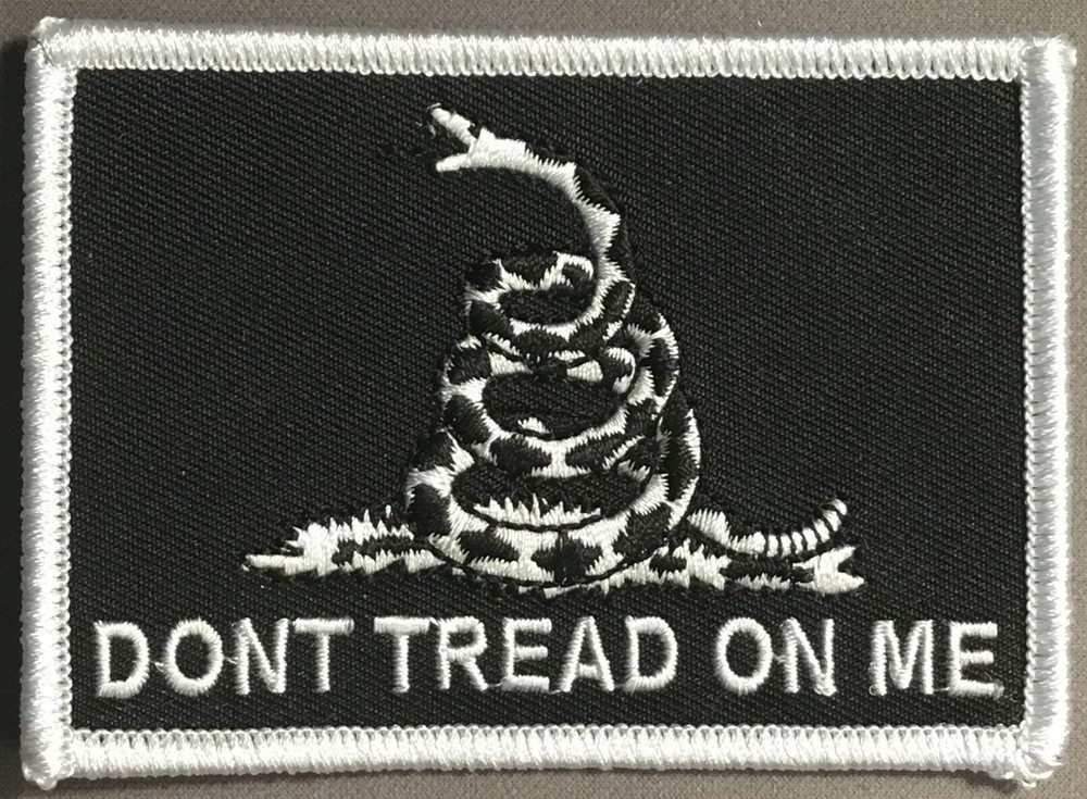 Don't Tread On Me black Snake flag patch