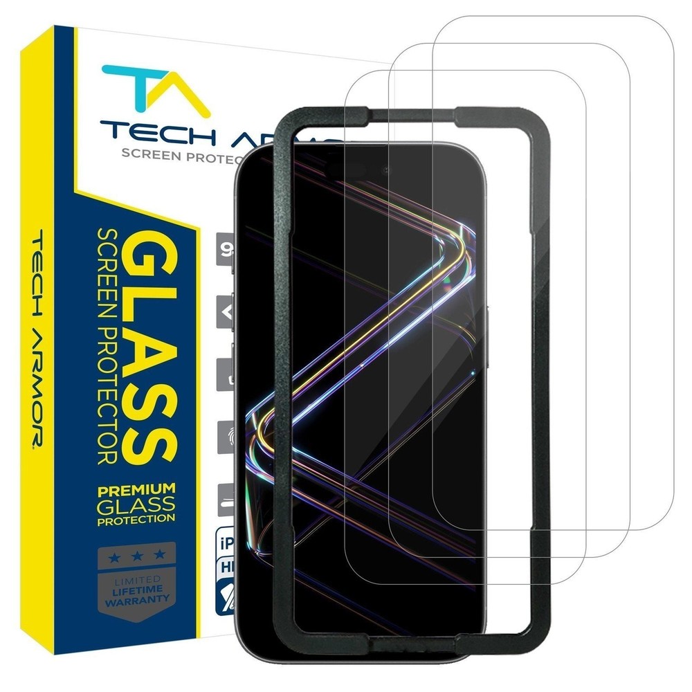 Tech Armor for Apple iPhone 17 Pro Max Screen Protector Glass 6.9 inch 3- Pack