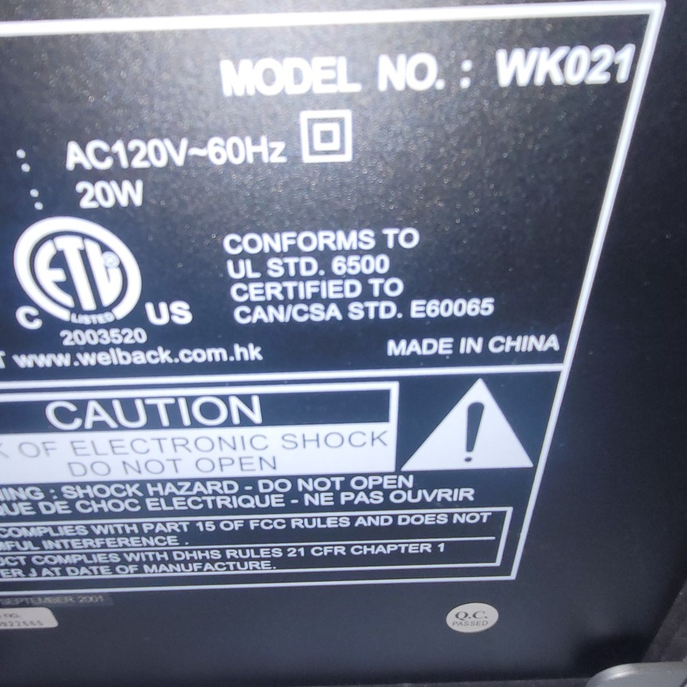 Karaoke Cd Graphics Player WK-021 In Box