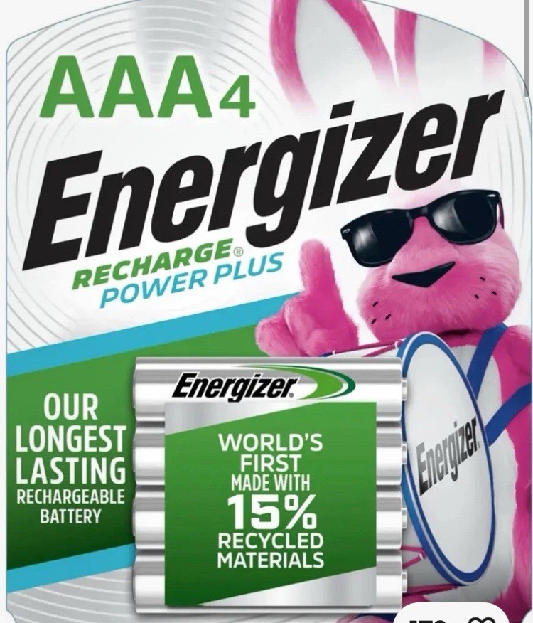 4 Energizer AAA Rechargeable Batteries
