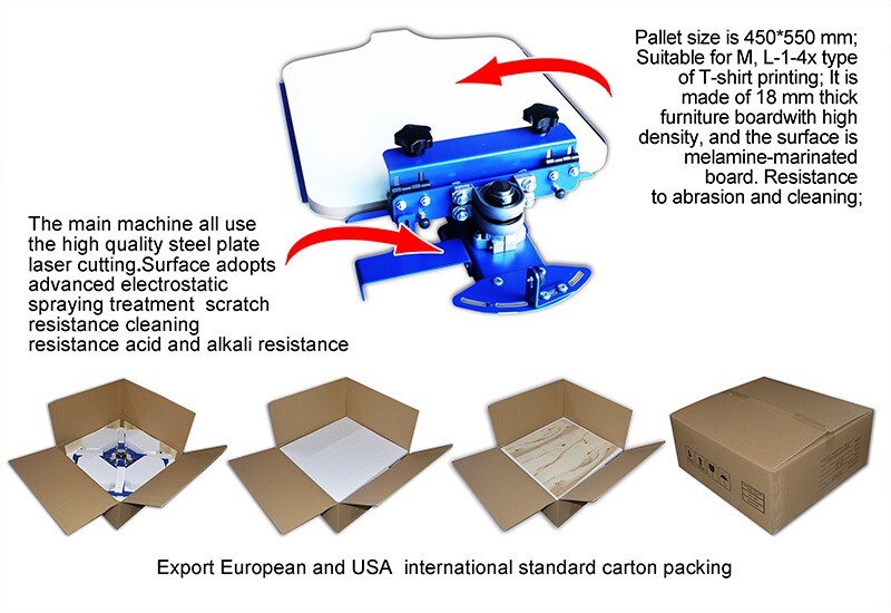 Desktop 1 Color Screen Printing Machine Press Printer with Rotary Screen Holder