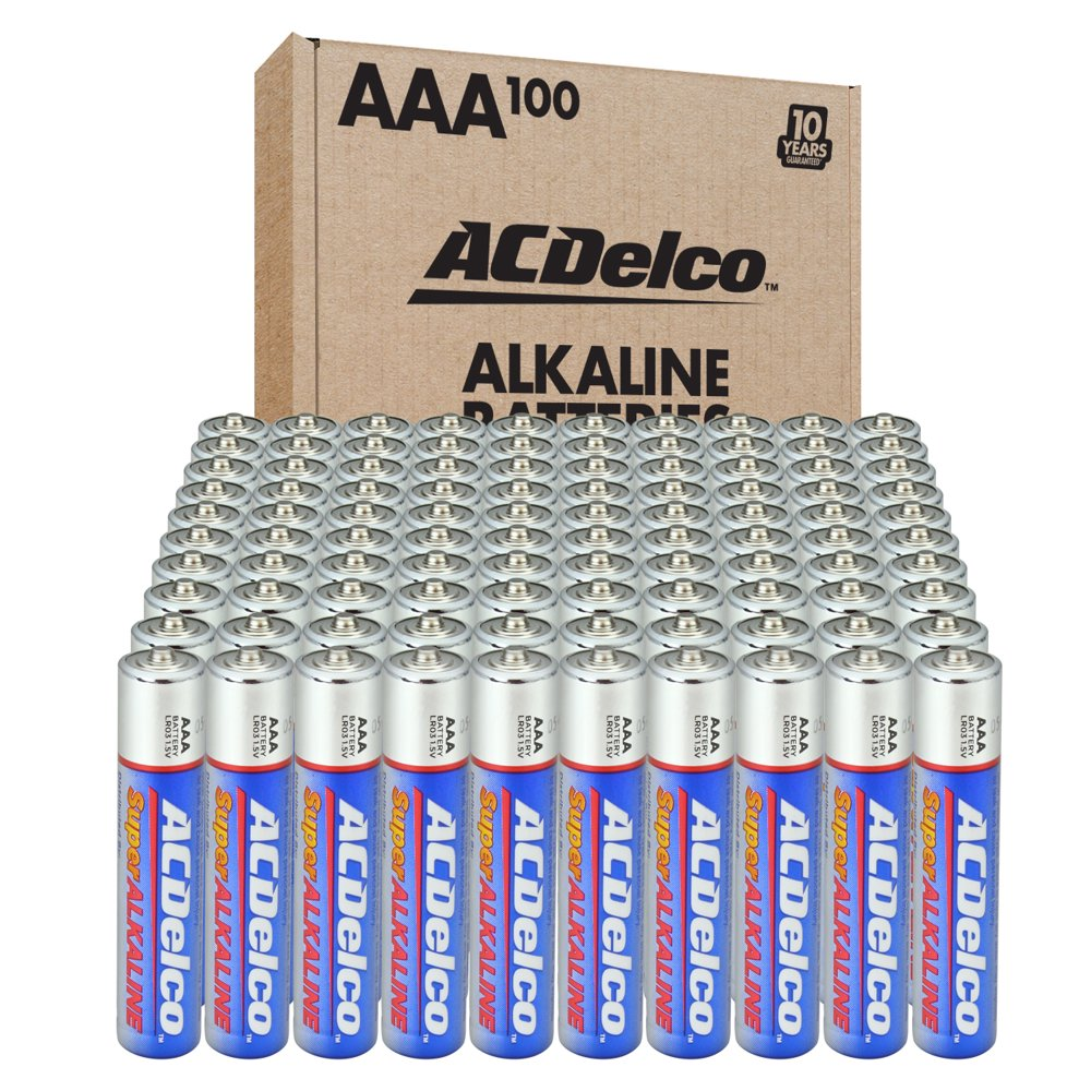 ACDelco Super Alkaline AAA Batteries, 100-Count