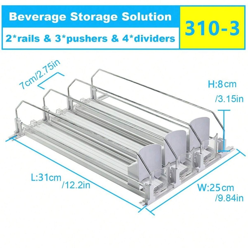 White 3/4/5 Bev Storage Easy Glide Pusher Propeller Double-Layer
