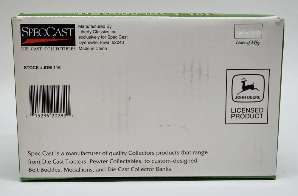 John Deere Limdeman Crawler By SpecCast 1/16 Scale