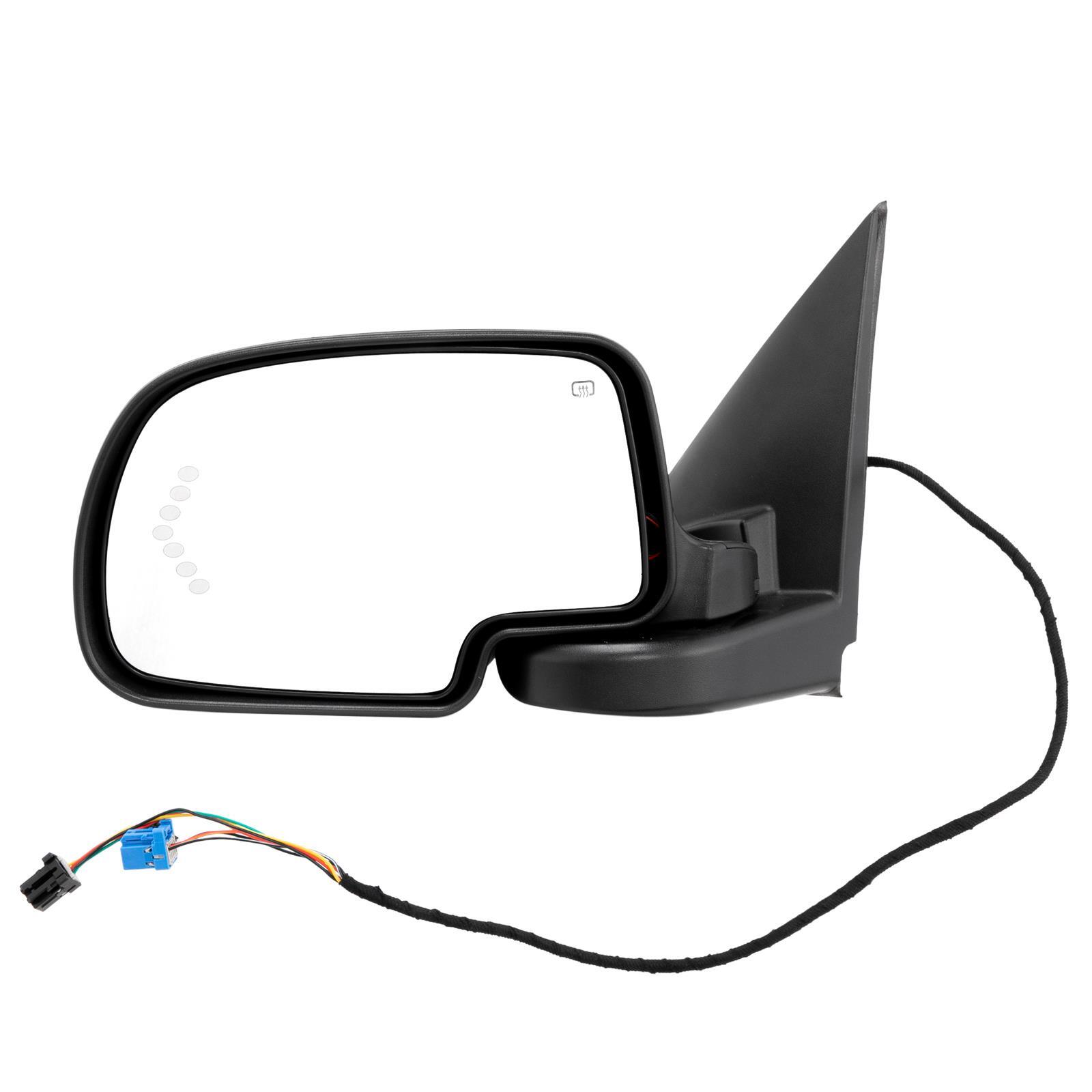Pair Side View Mirrors Power Heated Arrow Turn Signal For 03-06 GMC Sierra 1500
